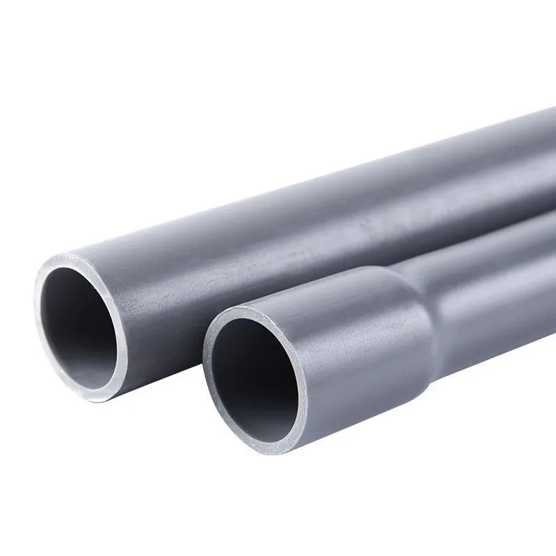 Grey Pvc Electrical Conduit Pipe Manufactured For Glue Connection Sch
