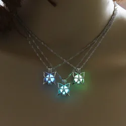 Iced Male Obsidian Chuncky Gem Creative Chokar Abalone Mother Pet Druzy Glowing Butterfly Necklace