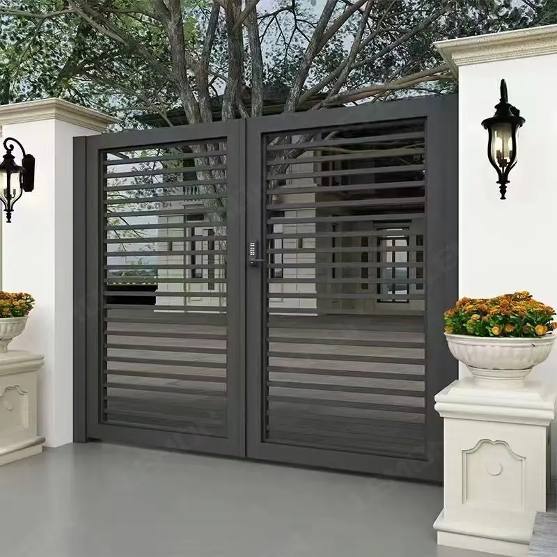 Modern Design Entry Wrought Iron Gates Cast Aluminium Gate Simple Modern Luxurious Main Automatic Gate for Villa