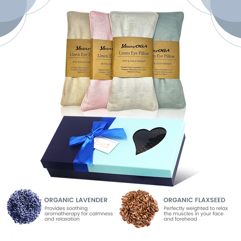 Yeway Hot Sell Linen Weighted Lavender Eye Pillow Draws On Soothing
