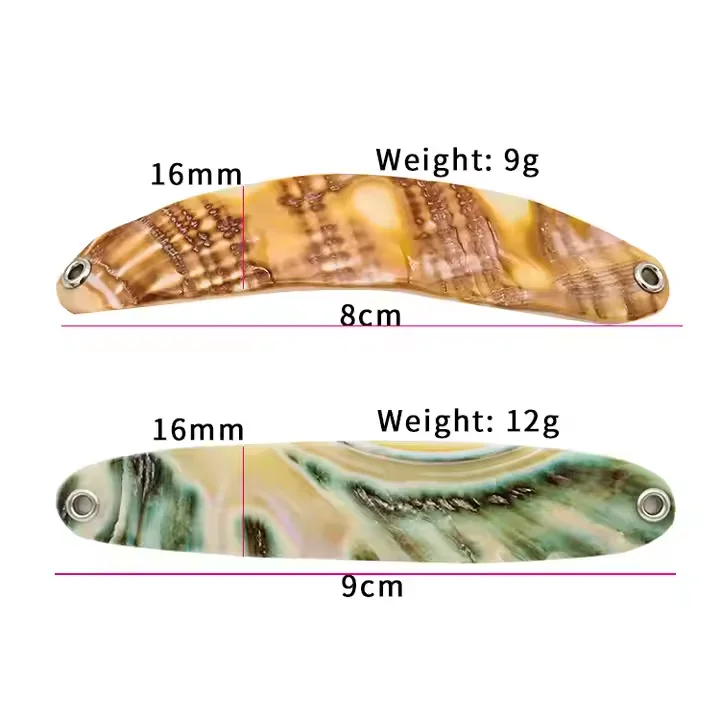 Artificial Bait Abalone Shell Fishing Spoon Lure BST Artificial Bait Abalone Shell Fishing Spoon Lure BST