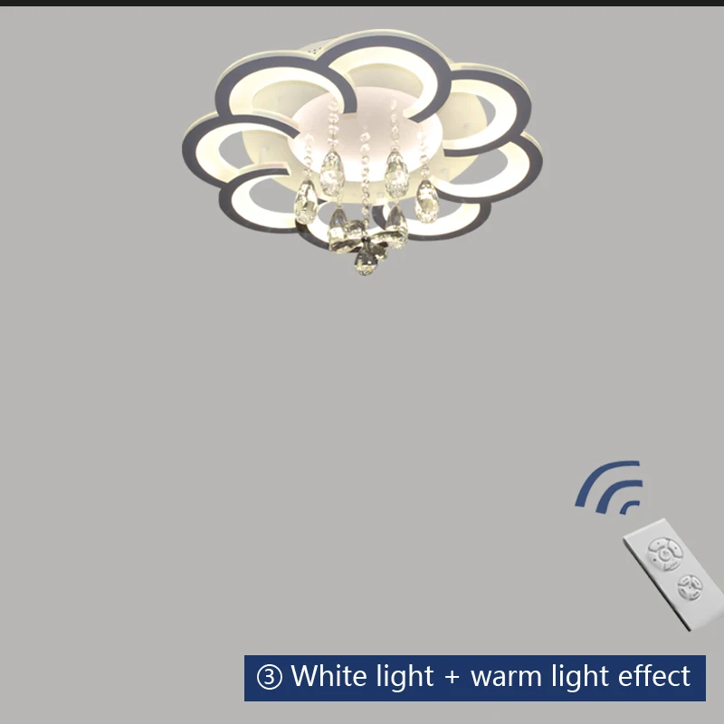 Smart remote control color changing flower design led light for dining room kitchen restaurant ceiling light
