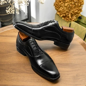 2026 New Model Factory Wholesale High Quality Luxury Genuine Leather Men Oxford Shoes with Custom logo