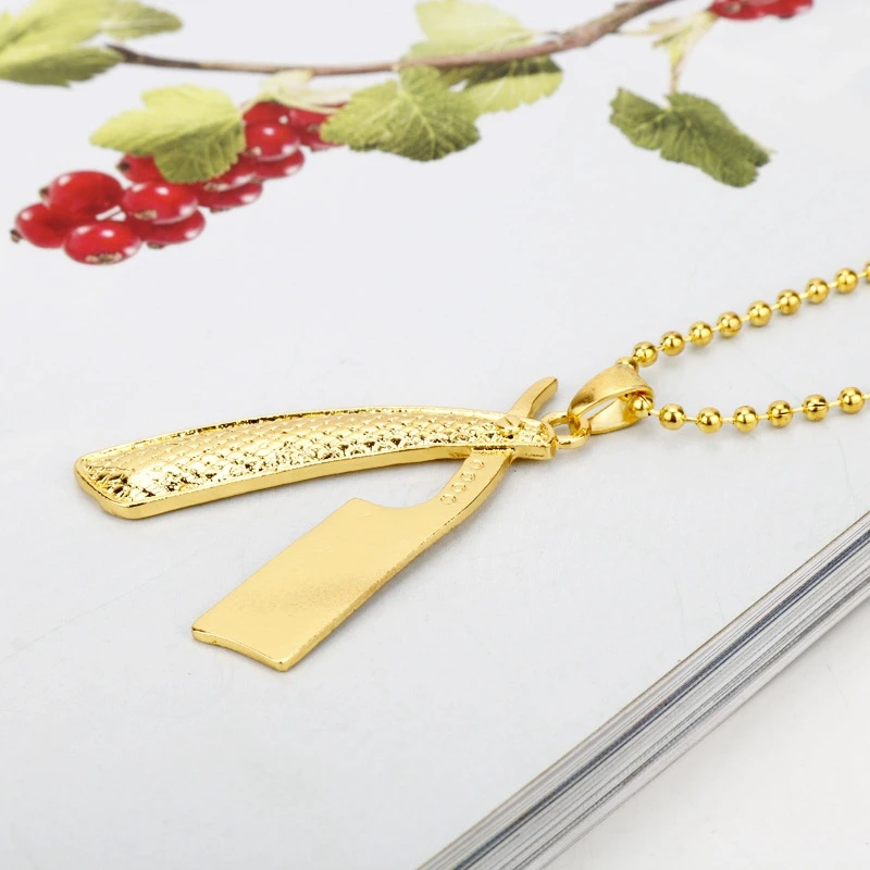 Straight Razor Black Gold Metal Barber Slide Salon Manual Shaver Double