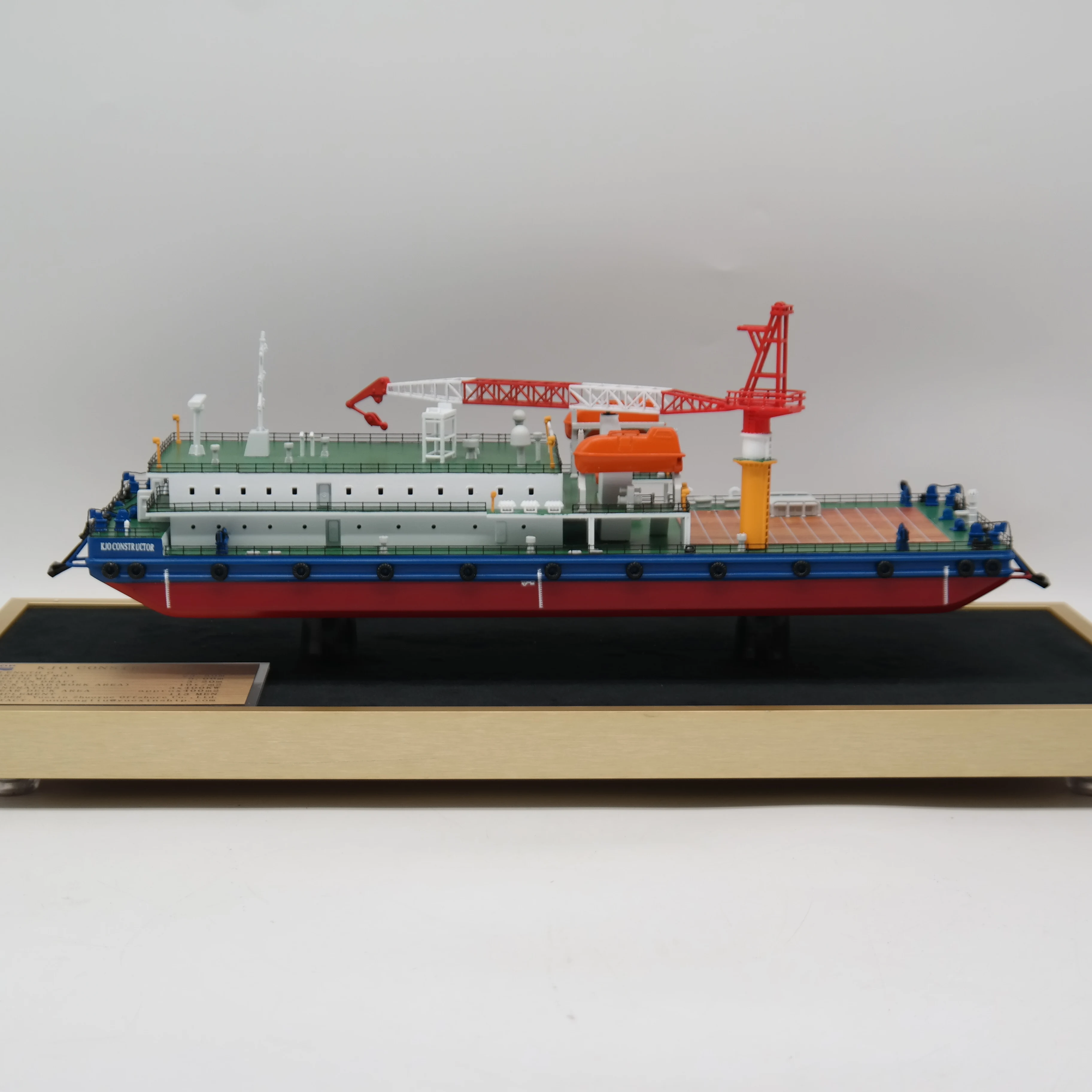 【A】Small Batch Custom Multi-Purpose 35cm Crane Ship Model Handmade Marine Engineering Boat Gift O.A.S Ocean Artwork Studio