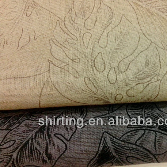 
Льняная/хлопчатобумажная ткань с принтом для брюк/одежды оптом высокого качества 