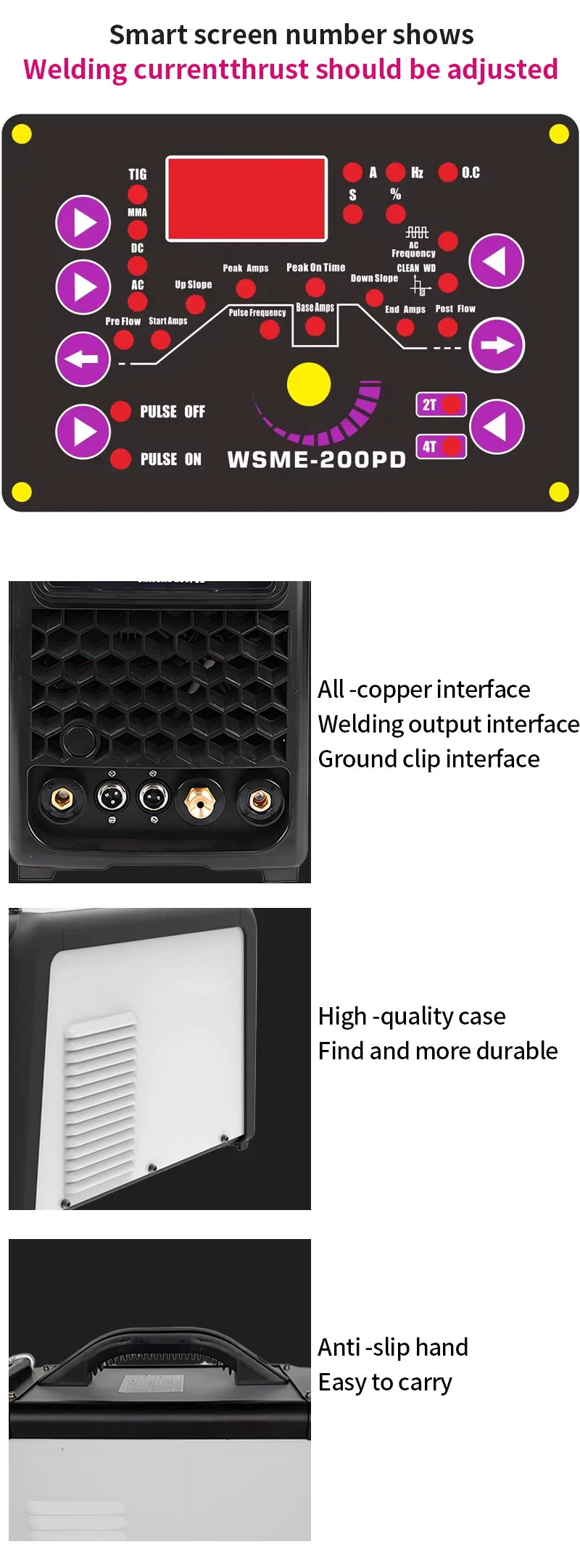 2024 Digital Display Inverter AC/DC TIG/MMA Welding Machine New Aluminium for TIG Welders