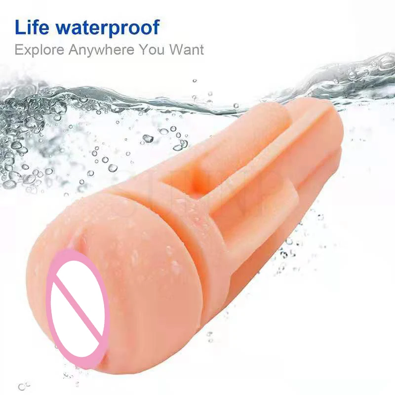 Free Custom Box - Realistic Vagina Male Masturbator Oral Mouth Aircraft Cup Real Pussy Sexo Deep Throat Double Hole Sex Toy