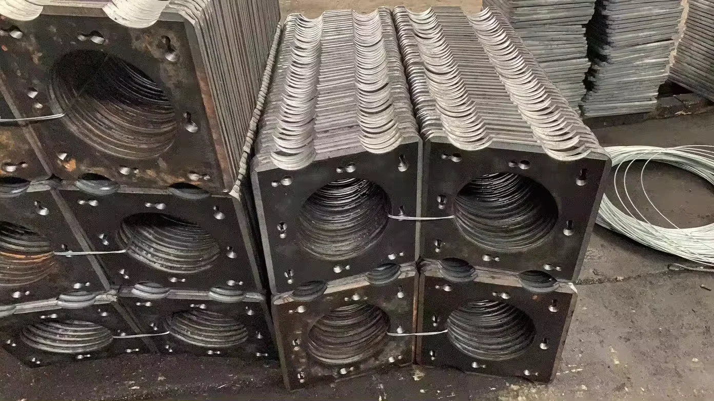 Square carbon steel forged flat flange end plate for PHC pre-stressed high-strength concrete pipe pile factory