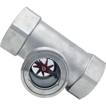 21/2inch Water flow indicator stainless steel 304 internal thread eccentric impeller sight glass flow pipe observer