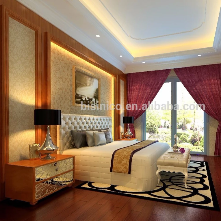 
Трехмерная интерьерная отделка Bisini для роскошной спальни с полной мебелью 