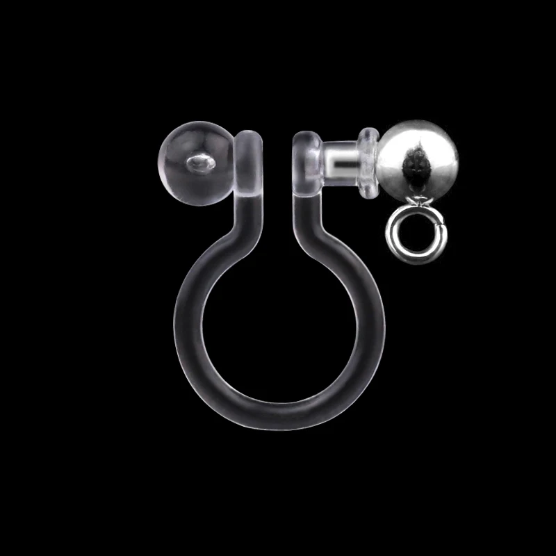 Clip on Earring Converter with Loop for DIY Earring Jewelry Making Non Piercing Invisible Clip Earrings