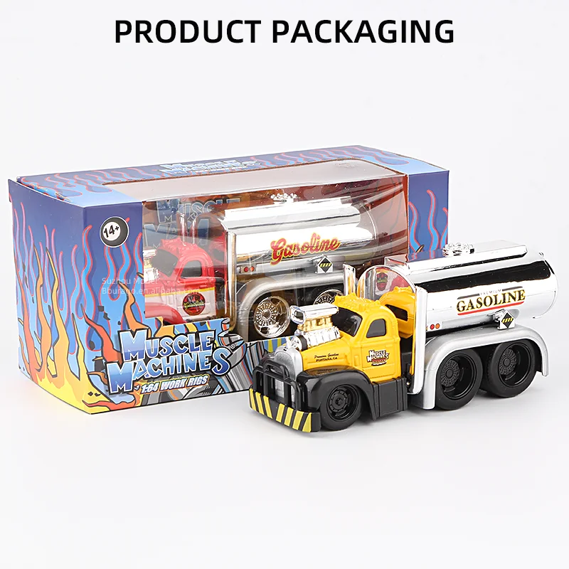 Maisto 1:64 Muscle Machines Work Rigs 1980 Mack Tow Truck 1953 B-61 Tanker C60 Grain Truck Pickup Dicast Model Cars Toys