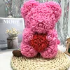 Cuore rosso orso rosa