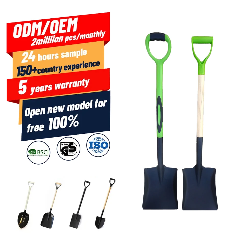 Open New Model for Free 50Mn Steel Farm Gadenning Shovel with Fiberglass/wooden   Handle