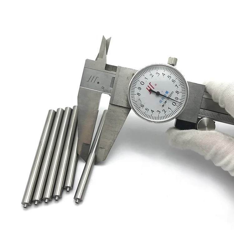 Precision Customized D6*d2*76mm Sintered Tungsten Carbide Rods Serdi Pilots Valve With Grinding and Silver Surface
