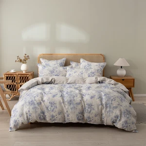 Digital 3D Print Botanical Patterns Bed Sheets Set Linen Sheets Bedding Quilt Cover Set