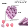 White 10-Cavity Semi-3D Strawberries
