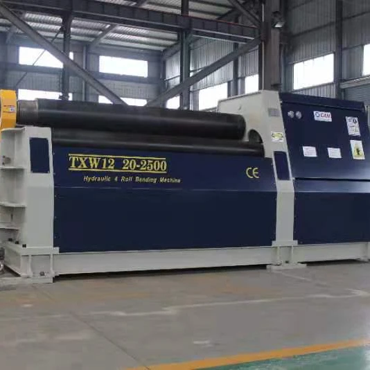 Four Rollers Cone Rolling Bending Machine Hydraulic Aluminium Steel Plate Rolling Machine