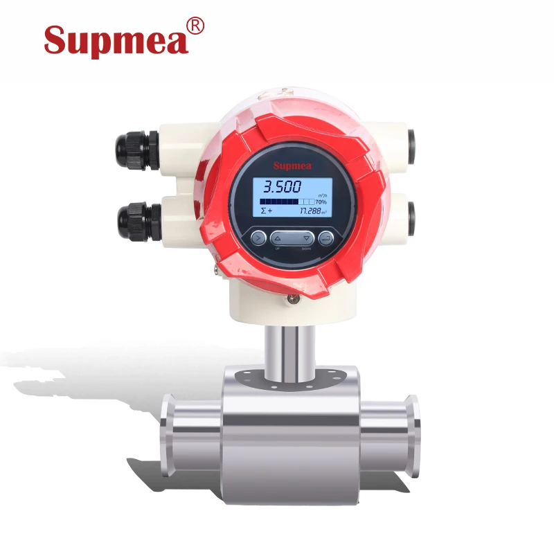 Digital Water Liquid Wastewater Flowmeter 4-20ma Rs485 Pulse Output Manufacturer Dn50 Electromagnetic Flow Meter