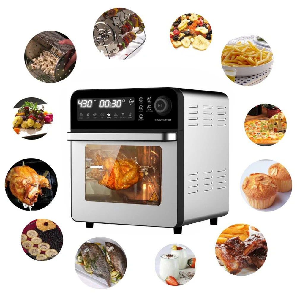 Hot Air Fryer 1700w Digital Lcd Touch Control Air Fryer Big Capacity