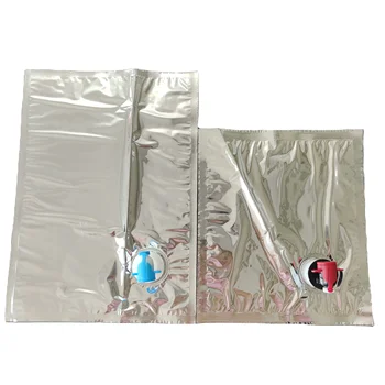 Aseptic aluminum foil packaging bag beverage juice coffee wine Bag in box 5L with tap vitop