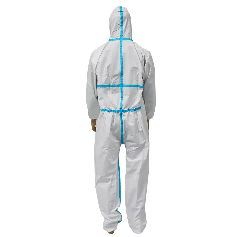 Micro-porous Heat Sealing Taped Hazmat-suit Coverall Disposable for Asbestos Removal