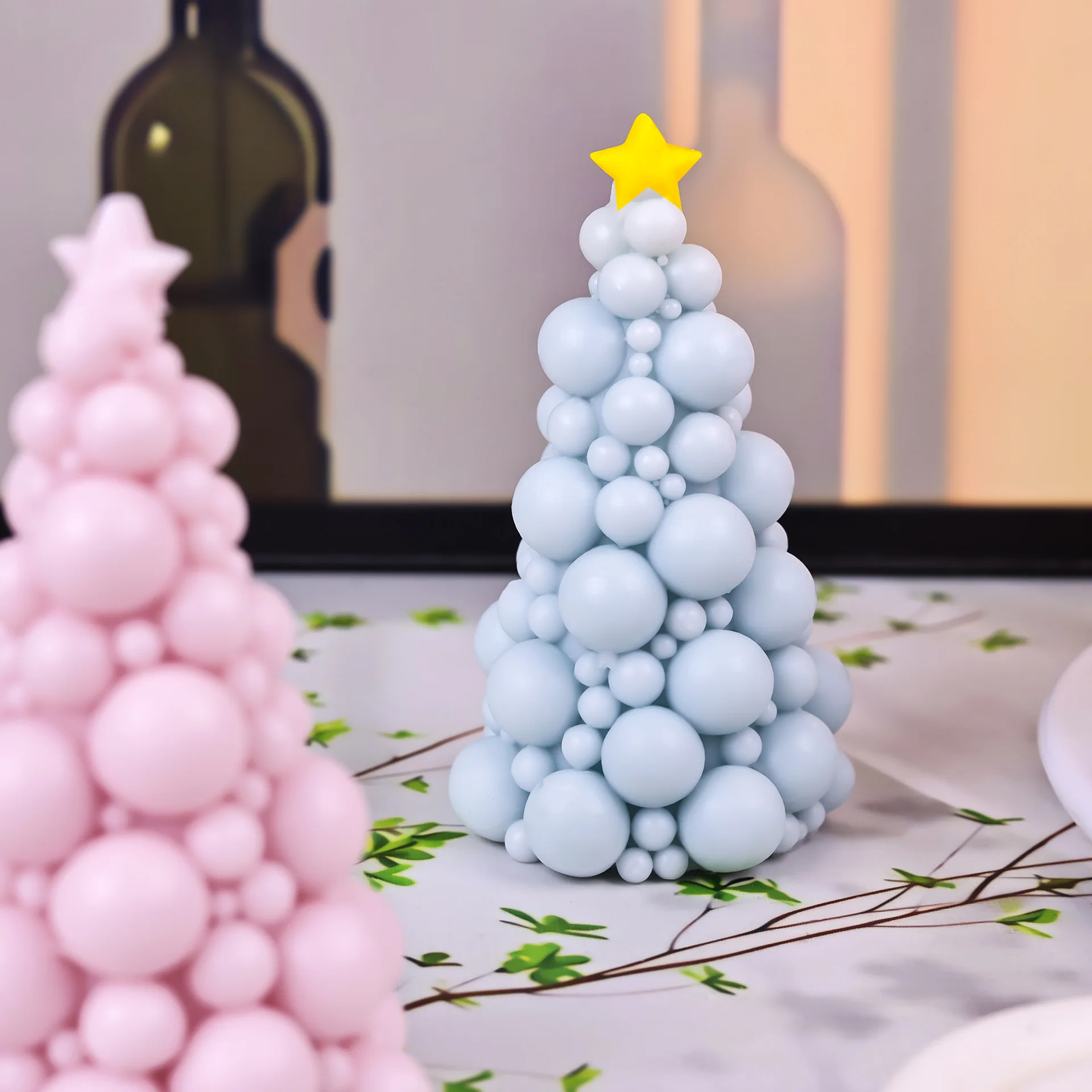 Christmas Bubble Silicone Mold DIY Aromatherapy Candle and Plaster Ornament for Baking Cake Decorating Wholesale Cake Tools details