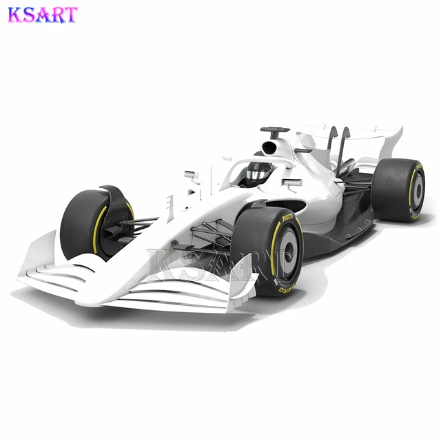 Custom fiberglass racing car sculpture Formula One 2022 prototype Formula One car concept 3D model Sculpture Resin crafts