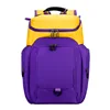 Bloc de couleur violet foncé et jaune