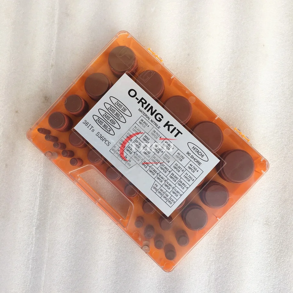 High Quality EX / ZX Excavator 90 SHORE O-Ring Box 536 Pcs NITRILE