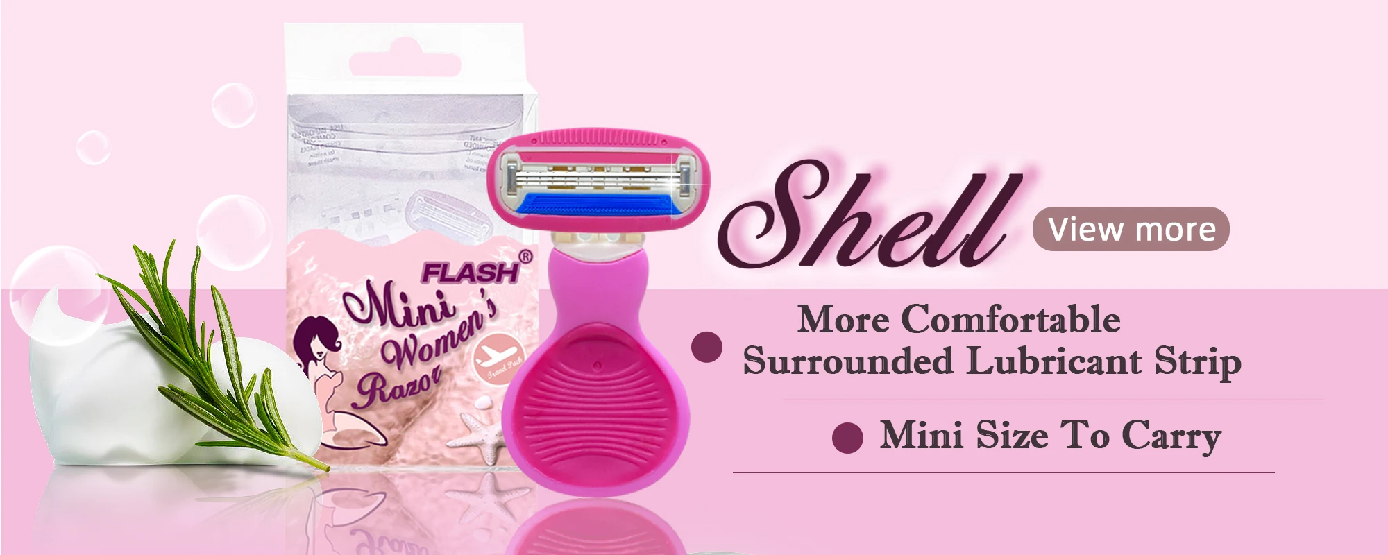 Mini Size Woman Replaceable Razor with Triple Blade Plastic Cover for Face Body Underarm Shaving