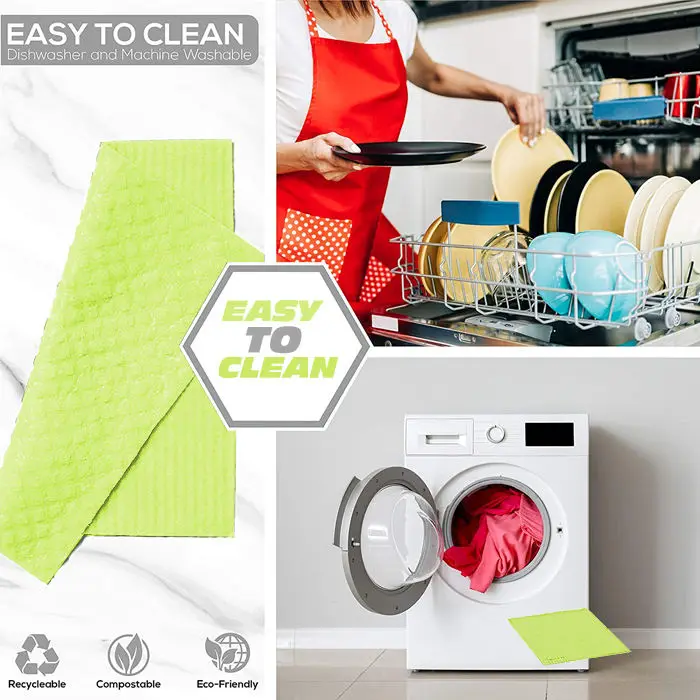 Customizable 80% Polyester 20% Polyamide Kitchen Dish Cloth Cellulose Sponge Cloth with Hook Direct Manufacturer's Bulk Supply