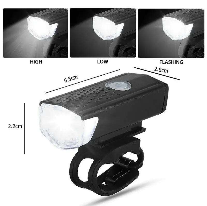 Outdoor Portable LED Front Rear Bicycle Light Flashlight USB Rechargeable IP65 Waterproof Cycling bike light set accessories supplier