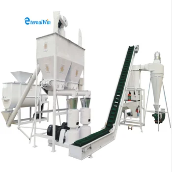 Complete set of feed pellet and granulating production line/animal feed processing