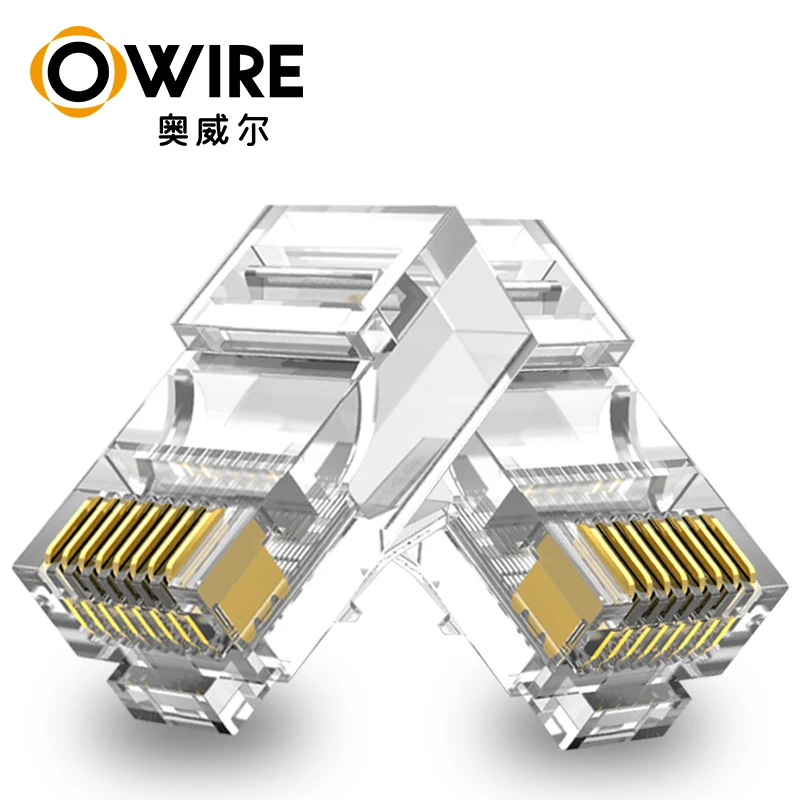 High Quality Cat5e CAT6 CAT7 RJ45 Connector For Stranded Solid network cable 8P8C Gold Plated RJ45 P