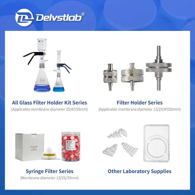 Delvstlab Lab glassware Filtration Pure Water Microbial Testing Laboratory All Glass Solvent Filter Vacuum Filtration Apparatus