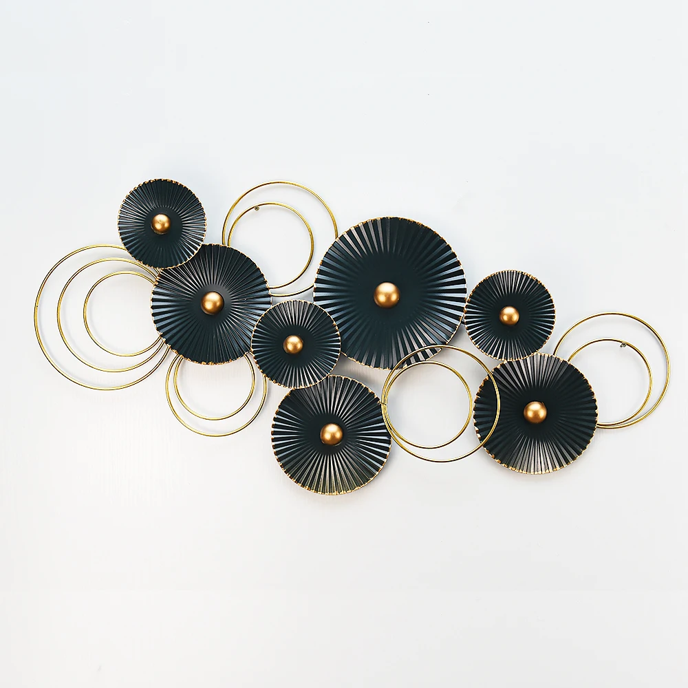 Wrought Iron Olive Green Metal Wall Hanging Decoration Customized