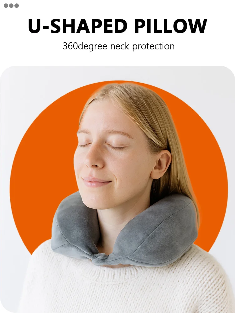 Neck Pillow for Travel Provides Double Support to the Head Neck and Chin Comfortable Airplane Travel Pillow Sleeping Pillow