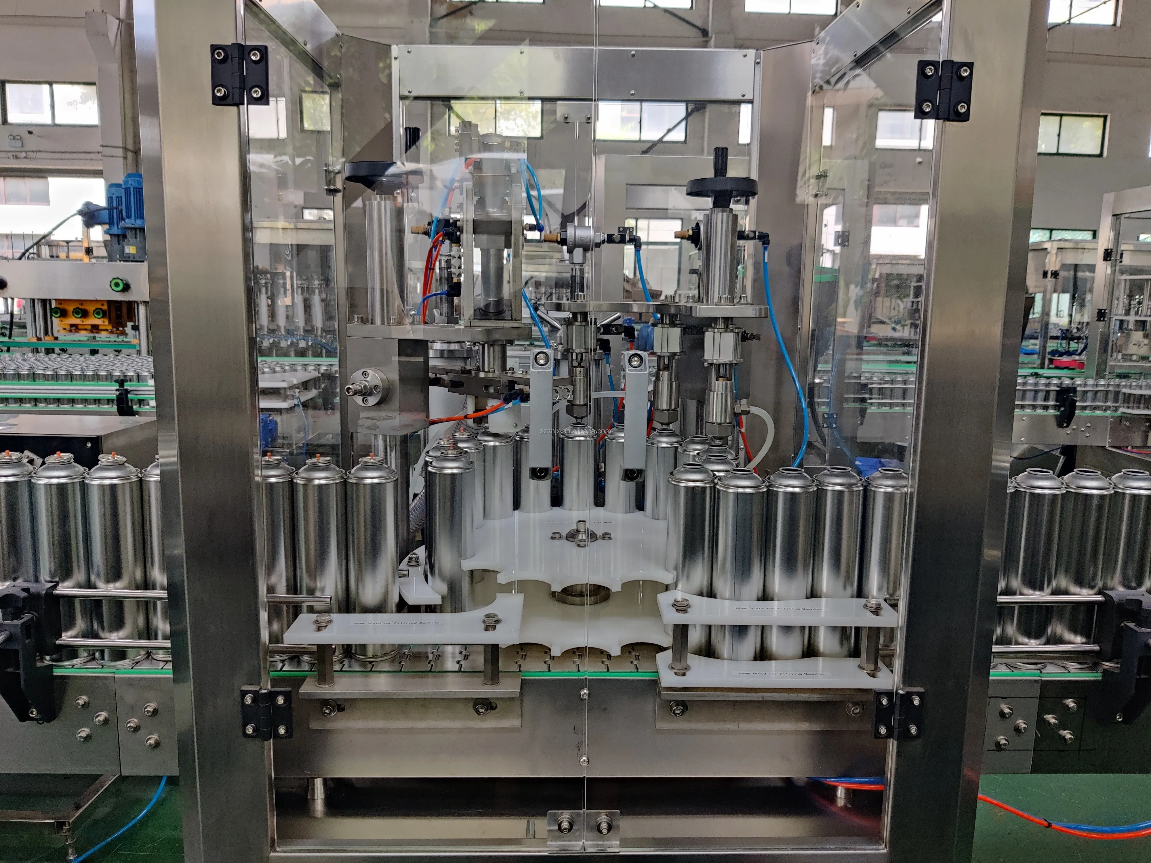 Automatic Aerosol Filling Machine Aerosol Cans Filling Machine Fire Extinguishers Air Freshener Filler supplier
