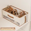 no compartments-pu-edged storage box with window-no lid