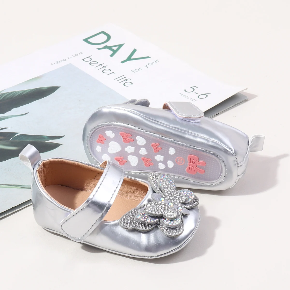 2025 Spring Autumn Summer Silver Princess Baby Infant Toddler Newborn Girl Shoes Party Evening Girl Pu Leather Shoes details