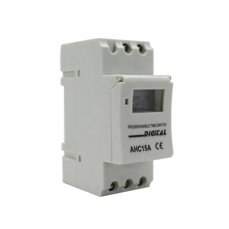 LCD 24Hour Automatic Types of 220v Digital Automatic Weekly Time Control Switch AHC15A Controller Switch with Battery