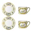 Cheval de guerre blanc coloré - 2 tasses et 2 soucoupes - 230