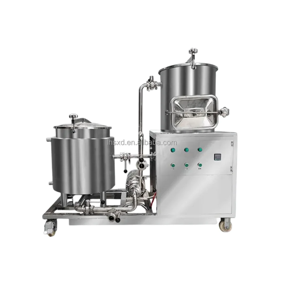 Маленькое оборудование для пива, резервуар для брожения, резервуар для сахарификации, измельчитель солода из нержавеющей стали 304