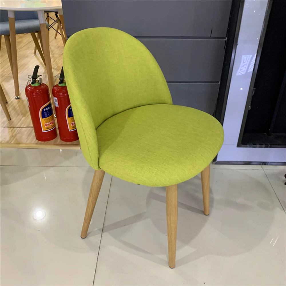 Modern simple dining chair fashion mall casual coffee dessert meeting office chair flannelette simple chair