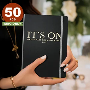 Wholesale Custom Logo A5 A6 Inspirational Notebook Pu Leather New Design Printing Line Grid Dot Plain Page Planner Diary Journal