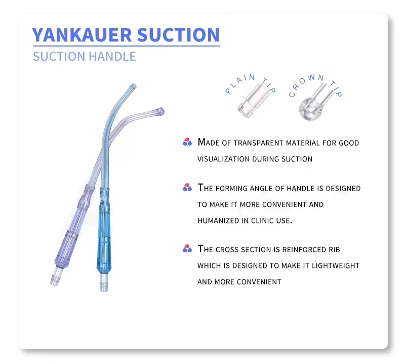 Evereast Medical Disposable Connecting Tube With Yankauer Handle Yankauer Suction Tube Handle 3952