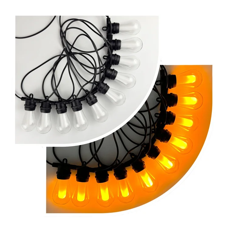 Custom Flickering Flame String Lights For Halloween Decor Outdoor Down