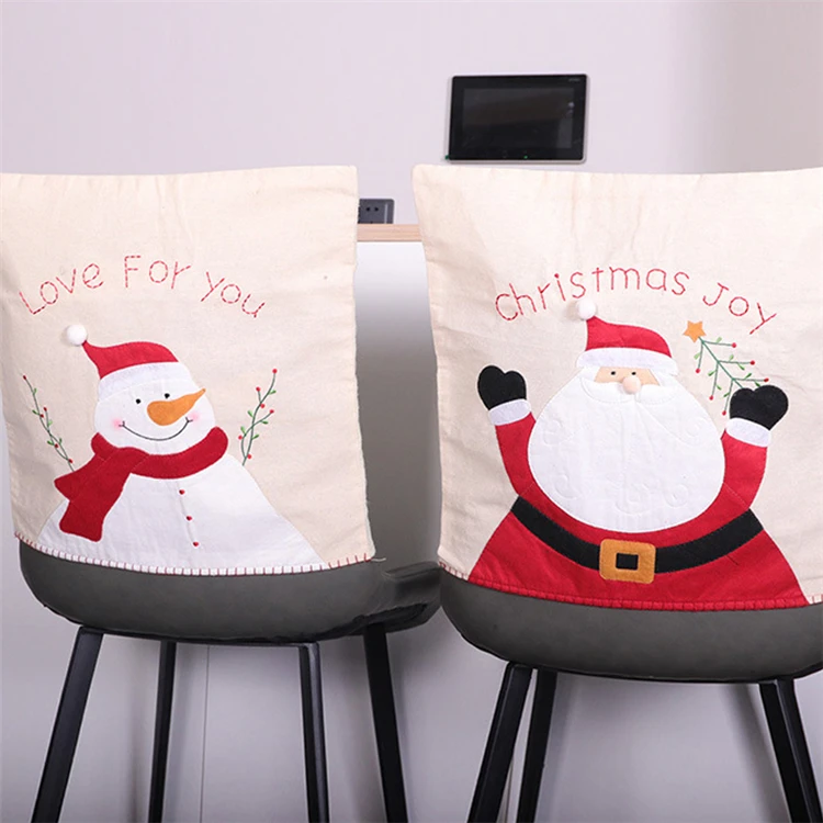 Hot sale Christmas  stock chair cover wholesale 46x47cm